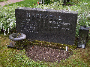 Viimeinen leposija - Anders (Antti) Verner Hackzell