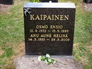 Viimeinen leposija - Aune Helin� (Anu) Kaipainen 