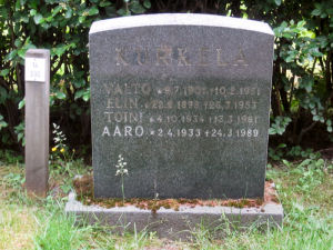 Viimeinen leposija - Aaro Kalevi Kurkela