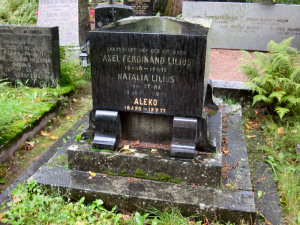 Viimeinen leposija - Aleko Axel August Eugen Lilius 