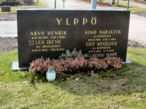 Viimeinen leposija - Arvo Henrik Ylpp 