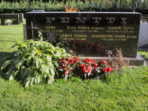 Viimeinen leposija - Arvo Veikko Pentti Viimeinen leposija - Arvo Veikko Pentti