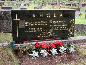 Viimeinen leposija - Johan Aarne Einari Ahola