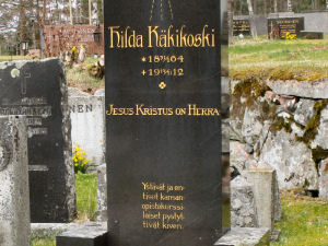 Viimeinen leposija - Hilda Maria K�kikoski 