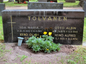 Viimeinen leposija - Reino Alfred Tolvanen 