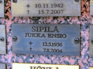 Viimeinen leposija - Jukka Ensio Sipil� 