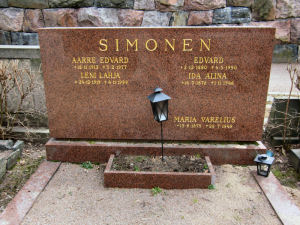 Viimeinen leposija - Aarre Edward Simonen 