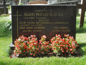 Viimeinen leposija - Iisakki Vihtori Kosola 