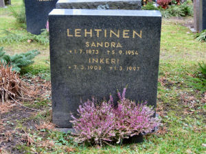 Viimeinen leposija - Aleksandra (Sandra) Lehtinen 